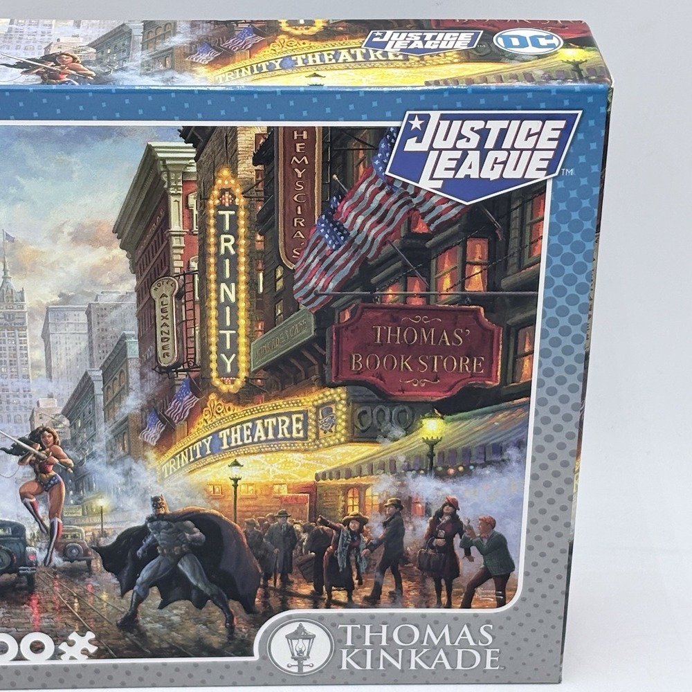 Thomas Kinkade DC Justice League Batman Superman 1000 Piece Puzzle NEW NIB 41044 - Picture 3 of 6